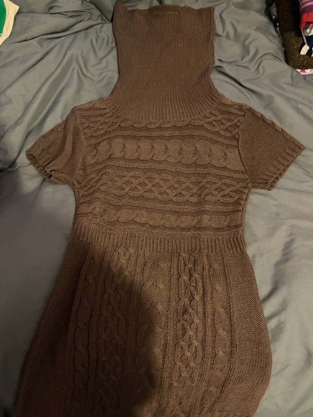 Brown 1955 Vintage medium turtleneck dress